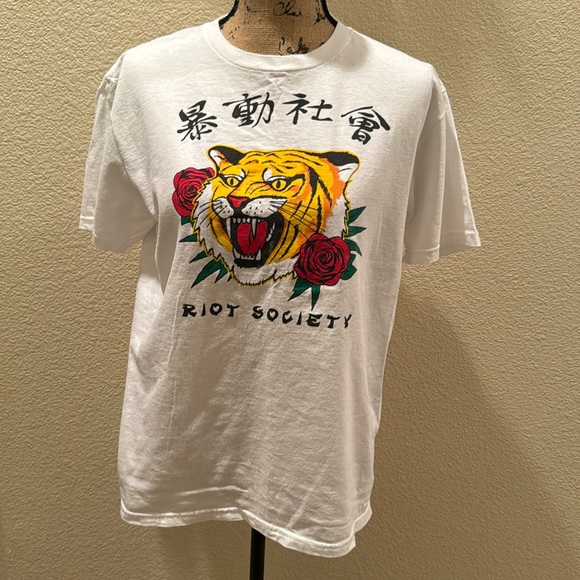 RIOT SOCIETY Tiger Rose Tee - Picture 1 of 7